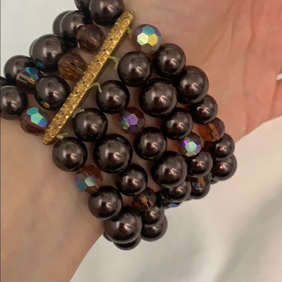 Pearl and crystal bracelet - Picture 2 of 4